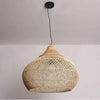 Suspension Goutte Rotin Noir et Bois Naturel - Cuisine Chambre Salon — Drops