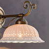 Applique Murale Cloche Porcelaine Blanche et Laiton Vintage - Chambre Salle de Bain Salon — Campanio