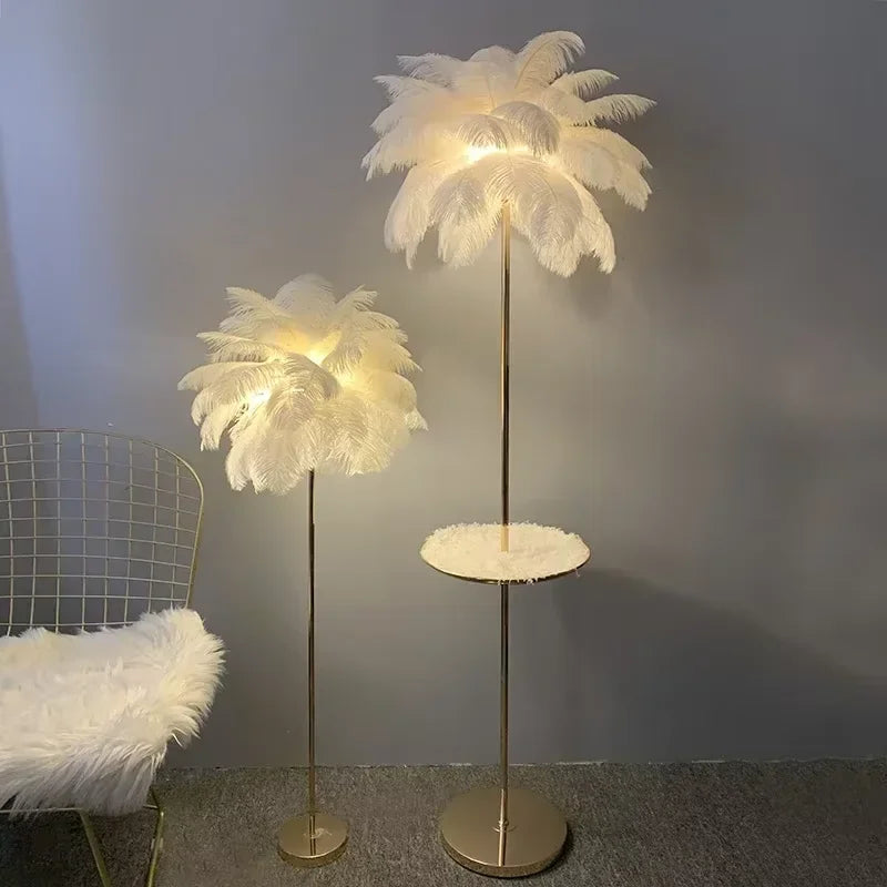 Lumis233 Plumes Rose Poudré Style Nordique