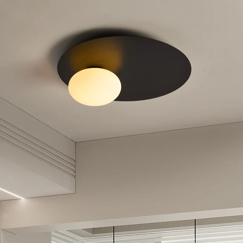 Plafonnier Disque Métal Doré Minimaliste Design Moderne - Salle de Bain Salon Chambre — Plateo