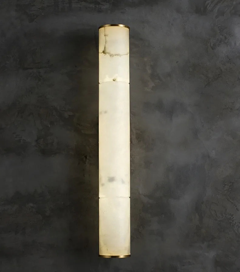 Geoffroy Cylindre Onyx Blanc et Laiton