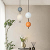 Suspension Sphère Verre Opalin et Céramique Taupe Minimaliste Design Boule - Chambre Salon Cuisine — Aldebaran