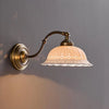 Applique Murale Cloche Porcelaine Blanche et Laiton Vintage - Chambre Salle de Bain Salon — Campanio