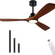 Ventilateur de Plafond Bois Silencieux avec Éclairage