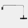 Applique Murale Bras Articulé Acier Noir Minimaliste Design Moderne Noire - Chambre Salle de Bain Salon — Calor