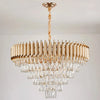 Luísa Cascade Cristal et Métal Doré Art Déco