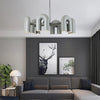 Lustre Suspension Cylindres Métal Gris Art Déco - Salon Salle à Manger — Torre