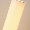Lampadaire Cylindre Tissu Blanc et Bois Naturel - Salon Bureau Chambre — Canna
