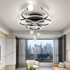 Lustre Plafonnier Anneaux Laiton Doré Minimaliste Dimmable Design - Salon Salle à Manger — Orbit