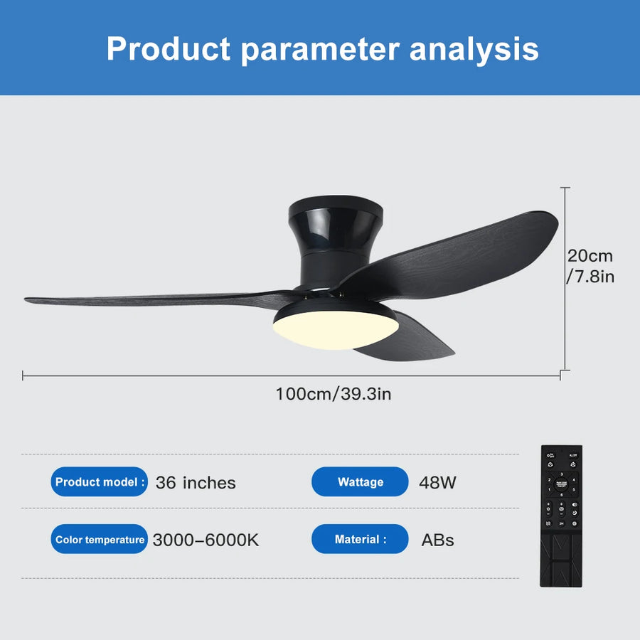 Ventilateur de Plafond Chambre Haute Puissance