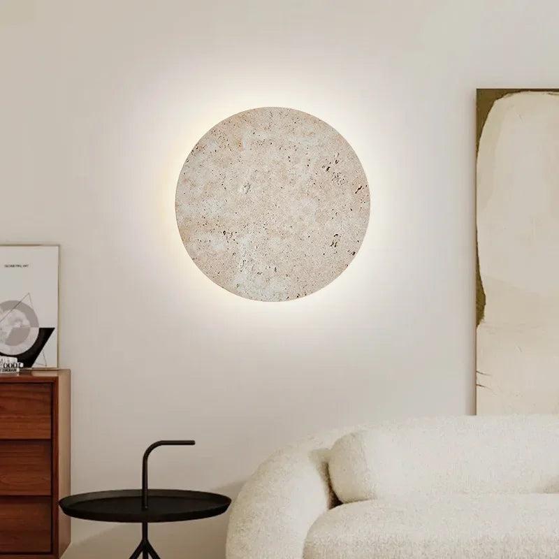 Applique Murale Cube Marbre Naturel Noir et Blanc - Chambre Salle de Bain Salon — Procyon