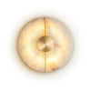 Alva Disque Marbre Blanc et Laiton Épuré
