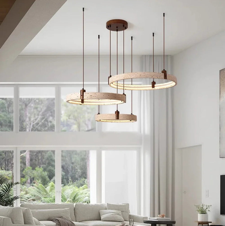 Lustre Suspension Cascade Sphères Verre Transparent et Métal Chromé - Salon Salle à Manger — Lothaire