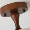 Plafonnier Anneau Bois Naturel et Métal Noir - Salon Chambre Salle à Manger — Canopus