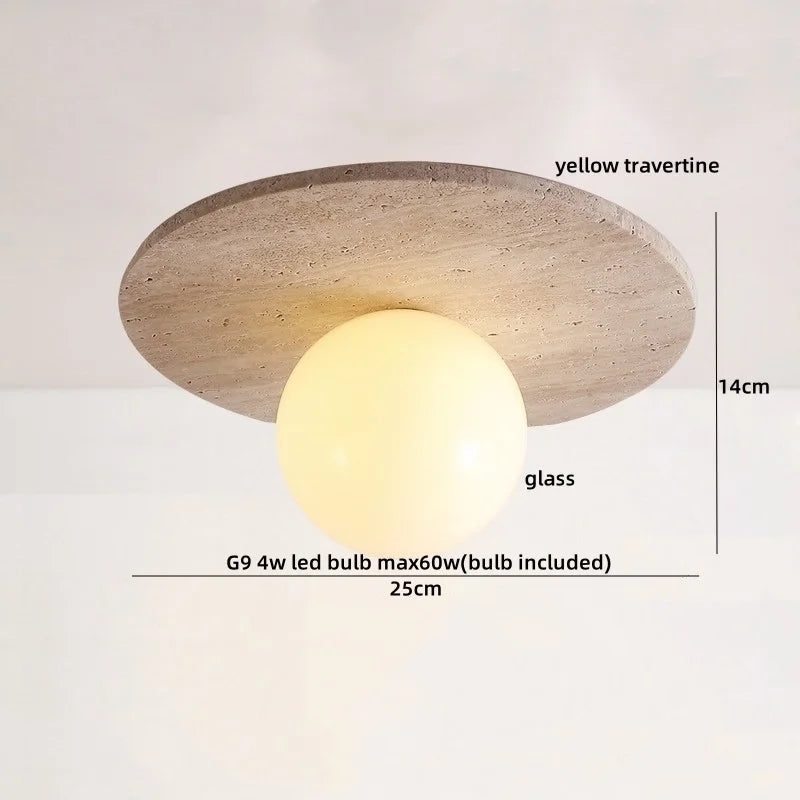 Rasha Anneau Pierre Beige Minimaliste