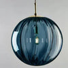 Suspension Sphère Verre Coloré et Laiton Épuré Design Boule - Cuisine Salon Salle à Manger — Mimosa