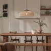 Suspension Lanterne Rotin Tressé Naturel Épuré Design - Cuisine Chambre Salon — Falot