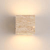 Applique Murale Demi-Sphère Céramique Beige et Bois - Chambre Salon Salle de Bain — Luna
