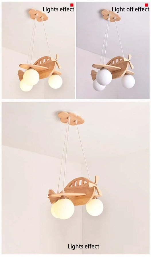Roisin Avion Bois Naturel Enfant Ludique