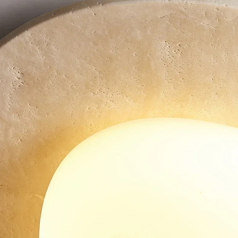 Plafonnier Ovale Verre Opalin Blanc Épuré Design Moderne - Salle de Bain Salon Chambre — Aristide