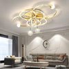 Lustre Plafonnier Anneaux Laiton Doré Minimaliste Dimmable Design - Salon Salle à Manger — Orbit