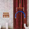 Suspension Arches Bois et Métal Bleu Art Déco - Salon Salle à Manger Chambre — Arceau