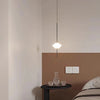 Suspension Géométrique Verre Opalin et Métal Noir - Chambre Salon Cuisine — Facetto