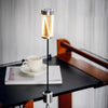 Lampe de Table Cylindre Métal Argenté Minimaliste Design - Chambre Bureau Salon — Stria
