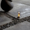 Lampe de Table Cylindre Verre Transparent et Métal Doré - Chambre Bureau Salon — Canna
