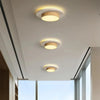 Plafonnier Béton Brut et Bois Naturel Anneau LED - Salon Cuisine Chambre — Quantum
