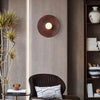 Applique Murale Bois Naturel Disque Rond Texturé Ronde - Chambre Salon Salle de Bain — Éclat