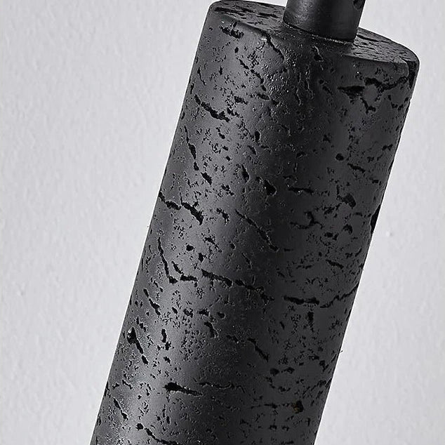 Suspension Cylindre Acier Noir Mat Minimaliste Design - Chambre Salon Cuisine — Vivace
