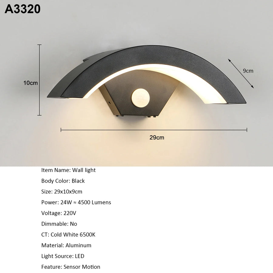 Niamh Arche Aluminium Noir Mat Minimaliste