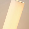 Lampadaire Cylindre Tissu Blanc et Bois Naturel - Salon Bureau Chambre — Canna