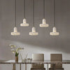 Suspension Anneaux Tissu Crème Minimaliste Design - Chambre Salon Cuisine — Fulgor