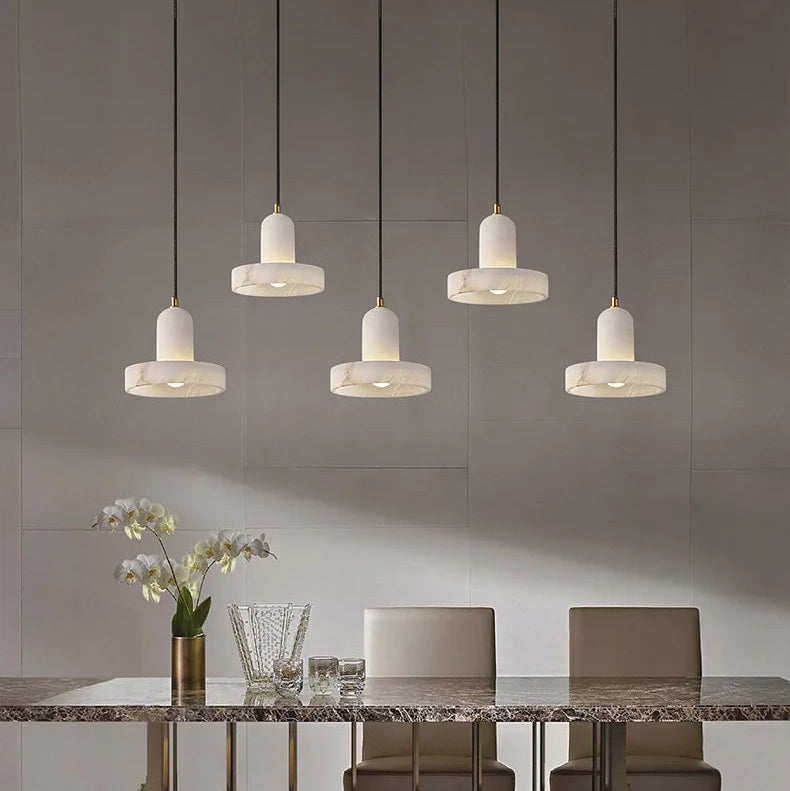 Suspension Anneaux Tissu Crème Minimaliste Design - Chambre Salon Cuisine — Fulgor