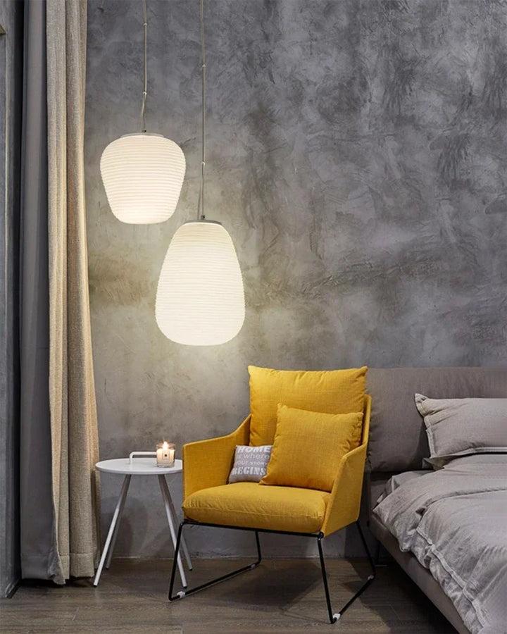 Rimini Trio Papier Plissé Blanc Minimaliste