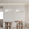 Suspension Cylindre Tissu Blanc Minimaliste Design - Chambre Salon Cuisine — Fulgor
