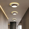 Plafonnier Béton Brut et Bois Naturel Anneau LED - Salon Cuisine Chambre — Quantum