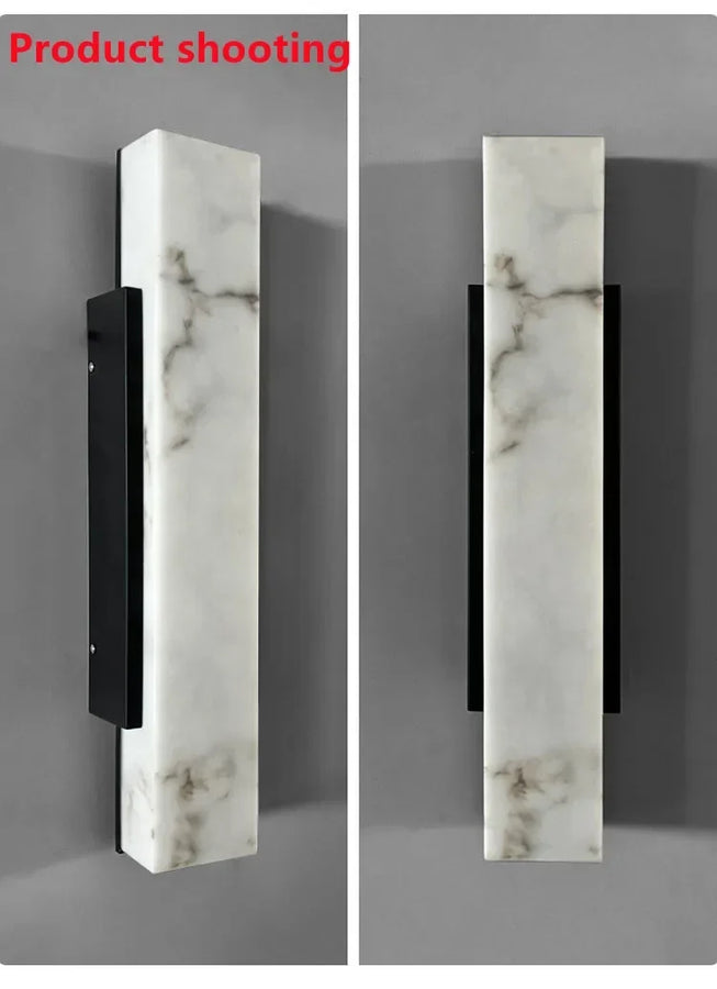 Cylindre Marbre Blanc et Noir Épuré — Moire