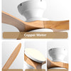Ventilateur de Plafond Bois Massif avec Éclairage LED