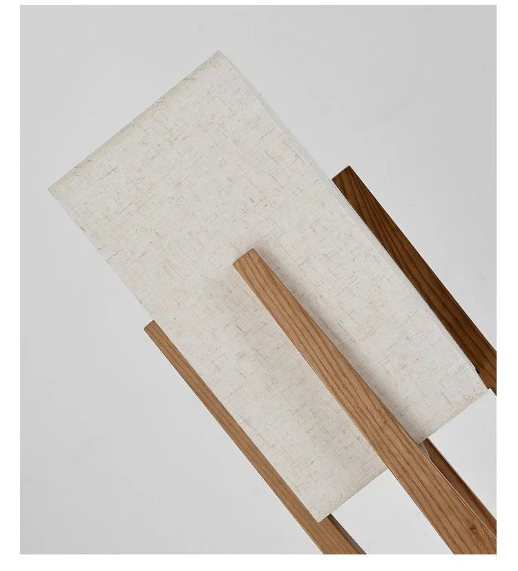 Lampadaire Géométrique Bois Naturel Minimaliste Design - Salon Bureau Chambre — Hexo