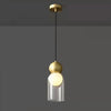 Suspension Cylindre Verre Fumé et Métal Noir - Chambre Salon Cuisine — Denebola