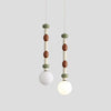 Suspension Pétales Tissu Ivoire et Bois Naturel - Cuisine Chambre Salon — Corolle