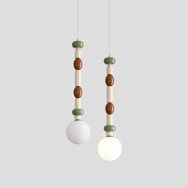 Suspension Pétales Tissu Ivoire et Bois Naturel - Cuisine Chambre Salon — Corolle