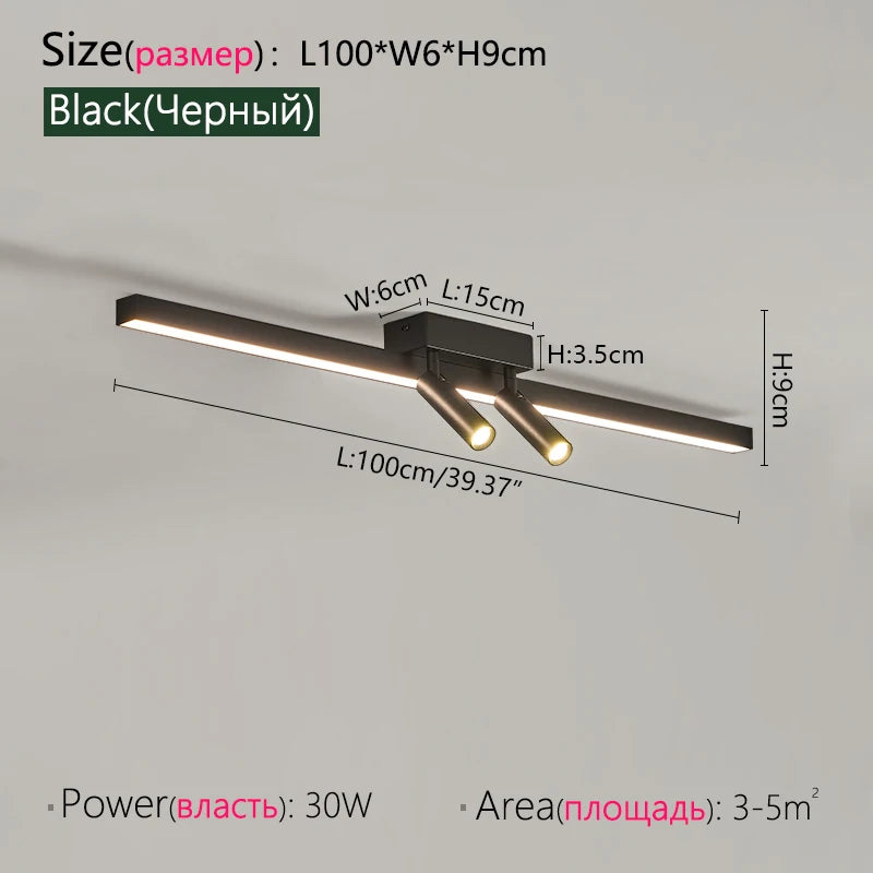 Reva Barre Acier Noir Mat Minimaliste