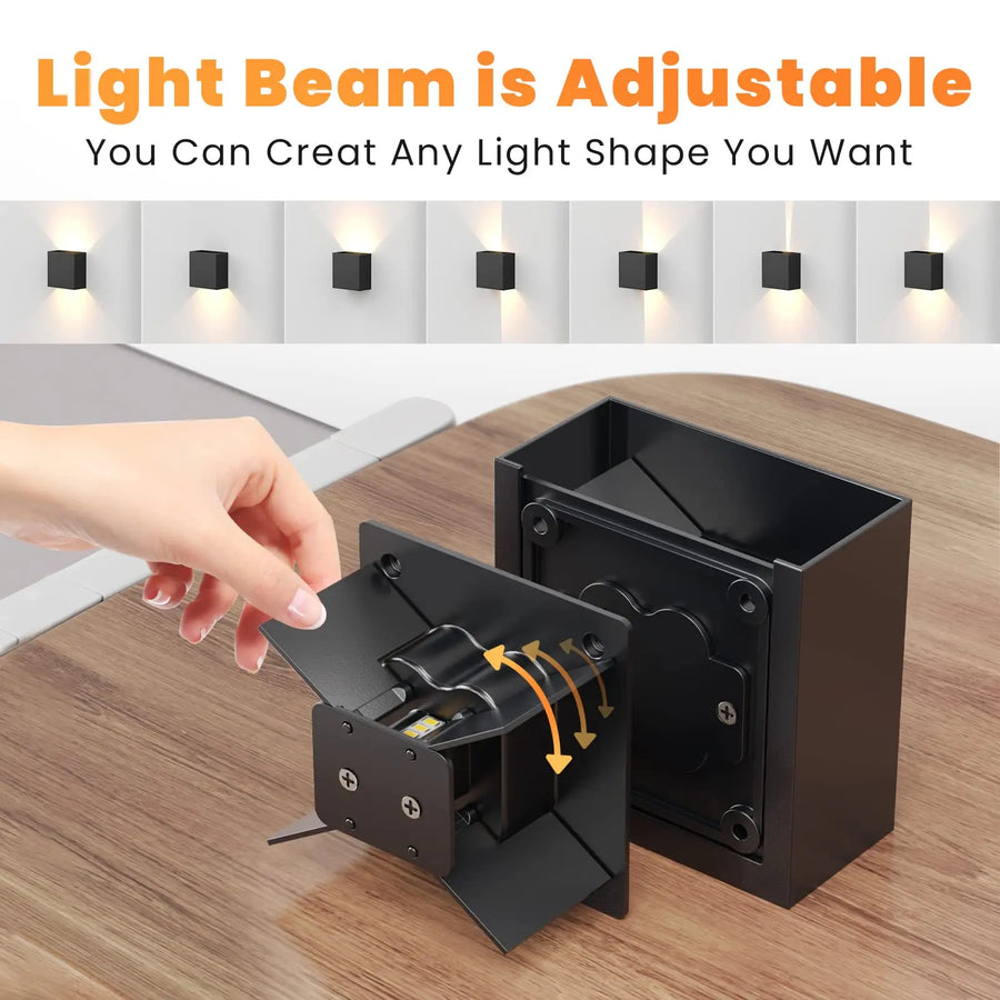 Armand Cube Aluminium Noir Minimaliste