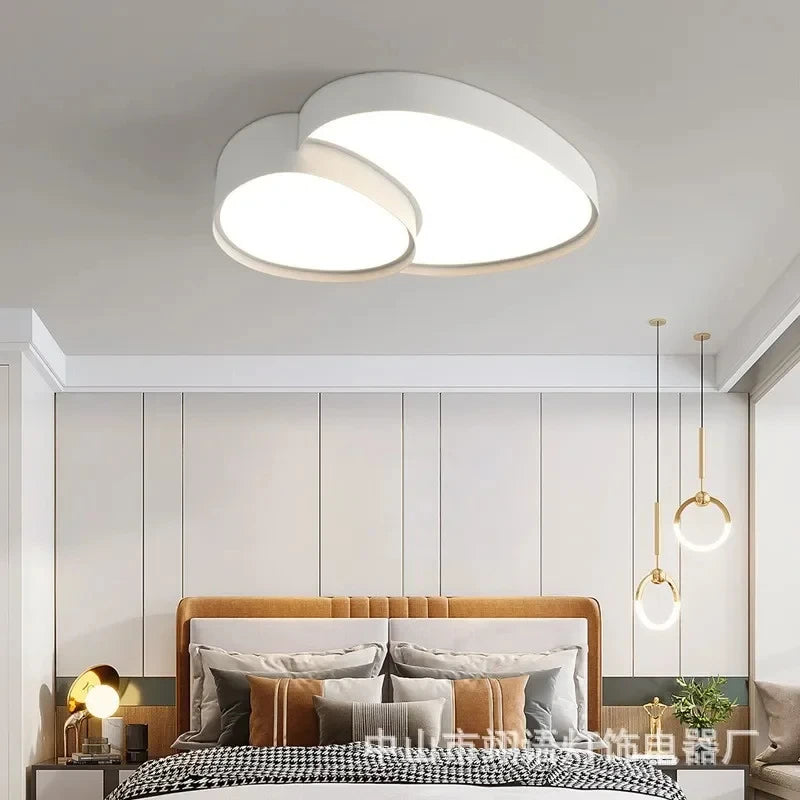 Plafonnier Anneaux Métal Noir et Doré Minimaliste Design Moderne - Salle de Bain Salon Chambre — Circo