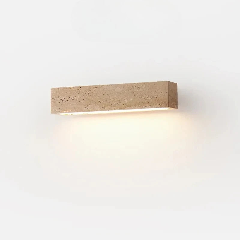 Applique Murale Pierre Travertin LED Chambre - Chambre Salon Salle de Bain — Galvus