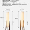 Lampadaire Cylindre Tissu Blanc et Bois Naturel - Salon Bureau Chambre — Canna